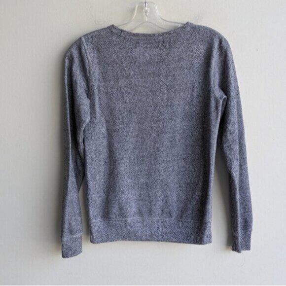 Roots pink & gray salt and pepper crew neck pullover sweater - Picture 2 of 6